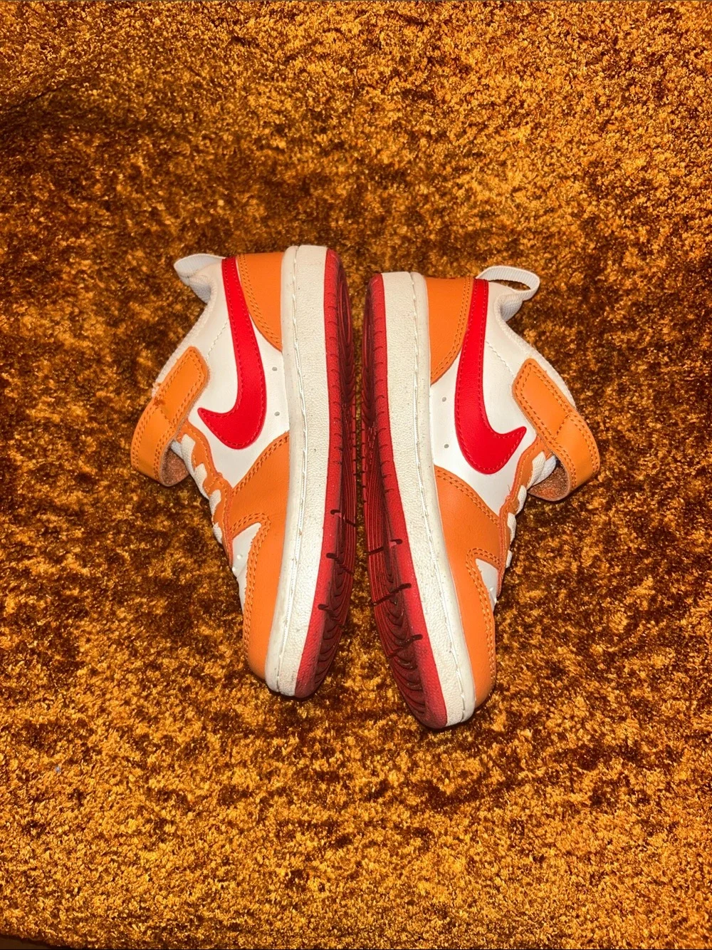 Nike Kids Orange, Red and Blue Low-Top Sneakers with White Base